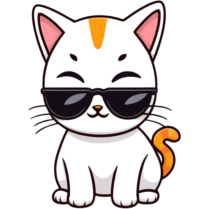 Cat with sunglasses emoji