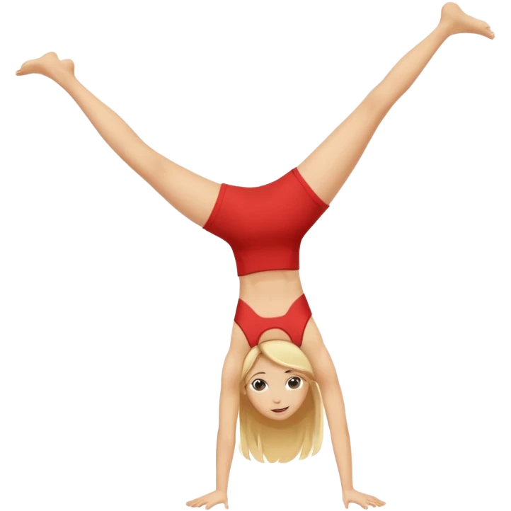blonde girl doing a Cartwheel  emoji