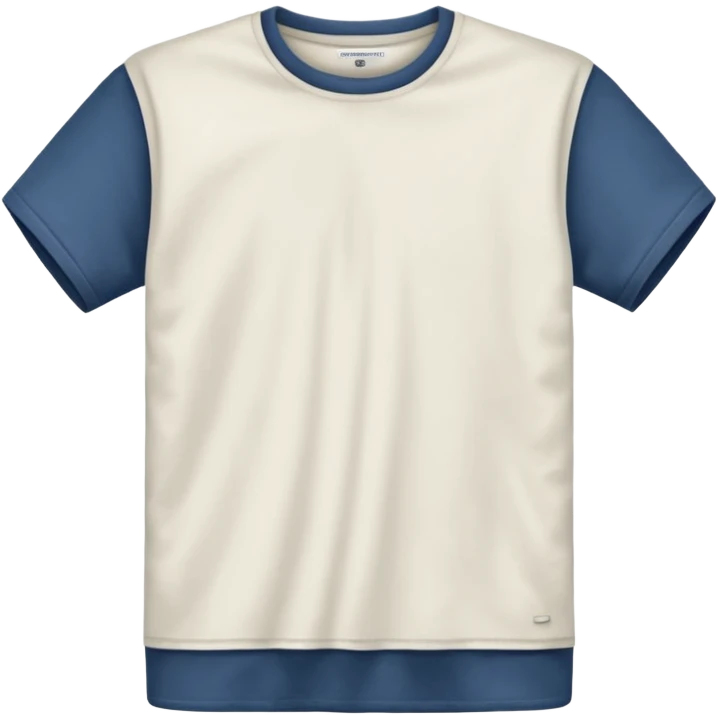 white T-shirt, front view, classic crew neck, realistic fabric folds emoji