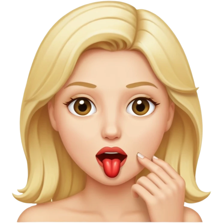 Блондинка делает минет emoji