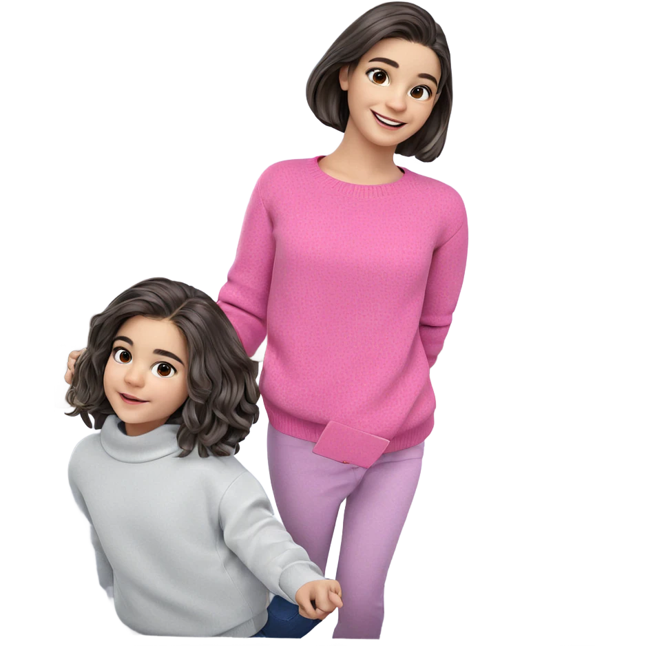 smiling girl in sweater outfit emoji