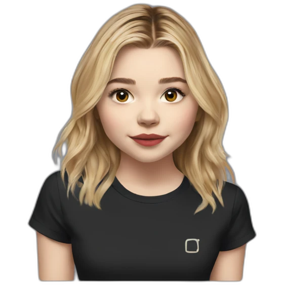 chloë grace moretz wearing tee emoji