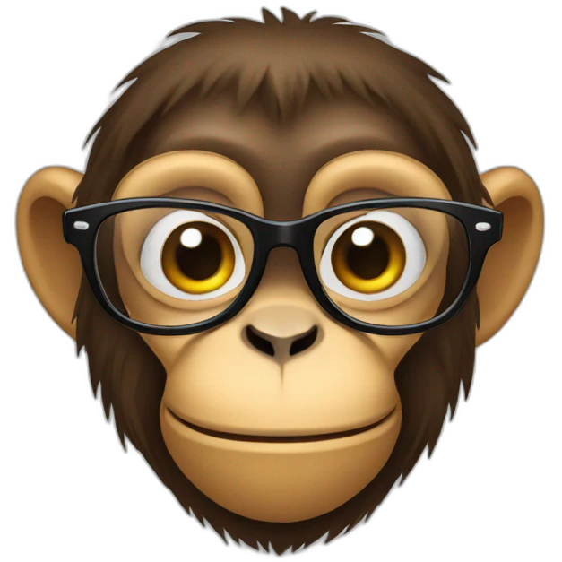 Monkey wearing glasses emoji