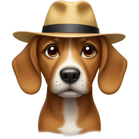 dog with a har emoji