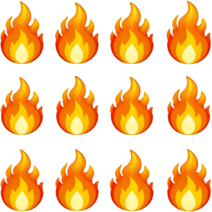 mirco steps of fire emoji