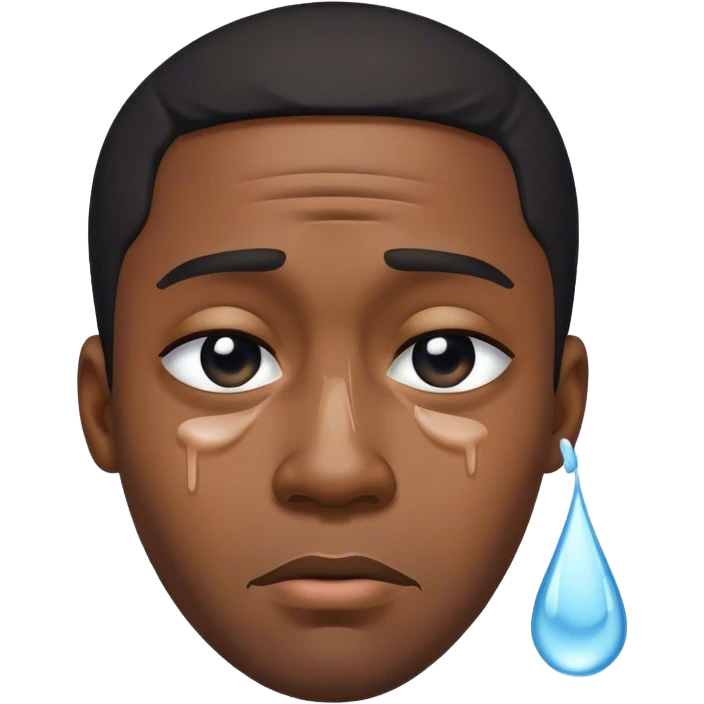 Black man crying emoji