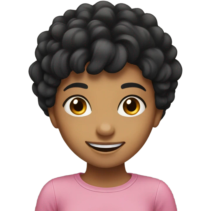 black hair, smile girl emoji