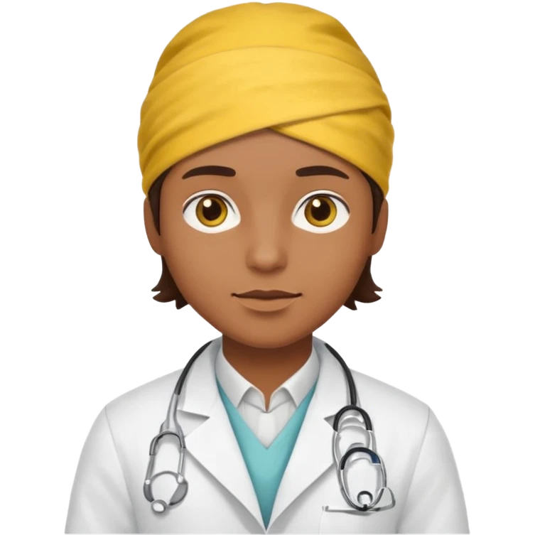 doctor with yellow bandanna emoji