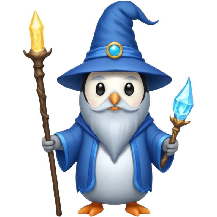 Penguin Wizard emoji