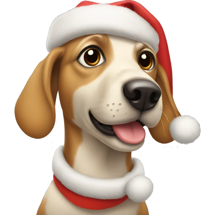 Christmas dog  emoji