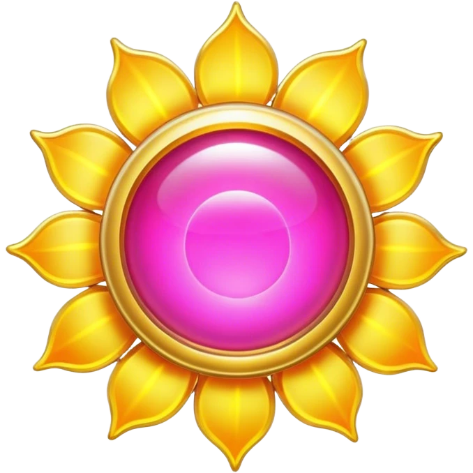 Solar aura pink gold emoji
