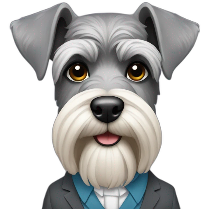 Schnauzer in suit emoji