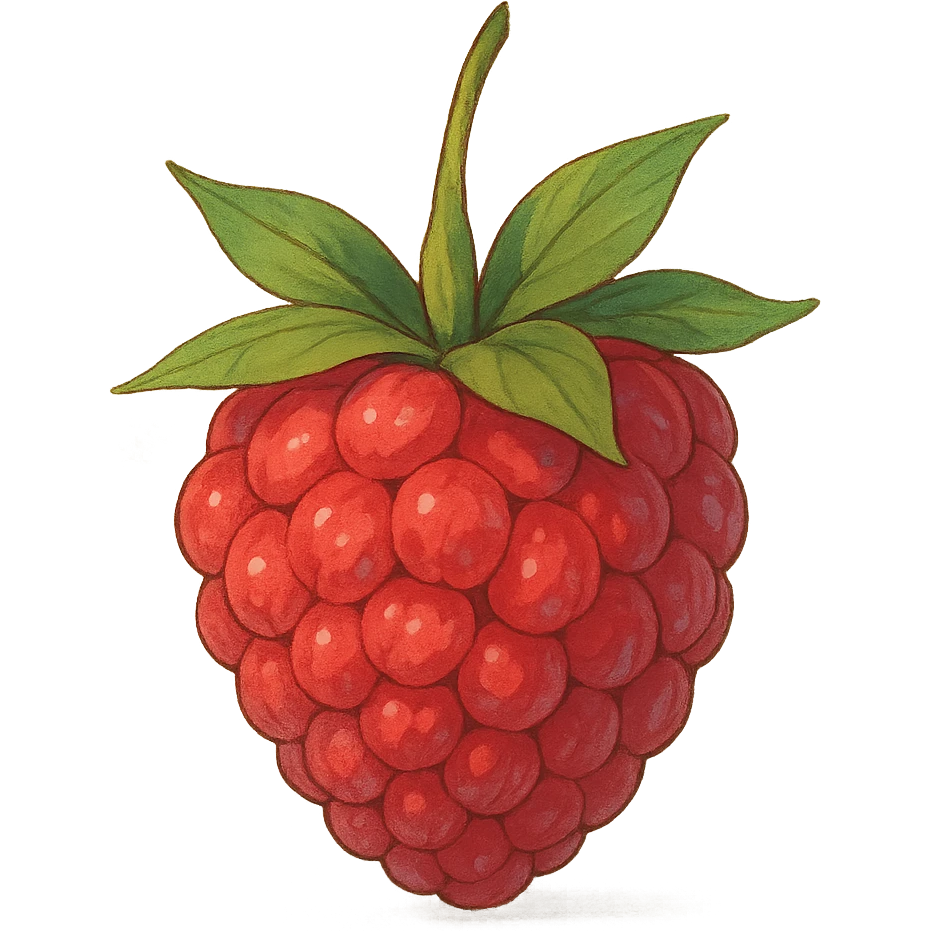 raspberry fruit ghibli style emoji