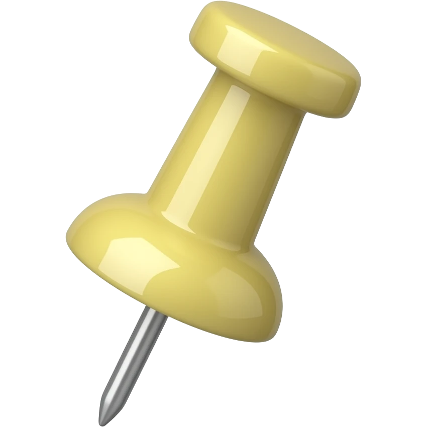 a-push-pin-in- light yellow -color,-realistic-lighting-and-depth,-matte-background emoji