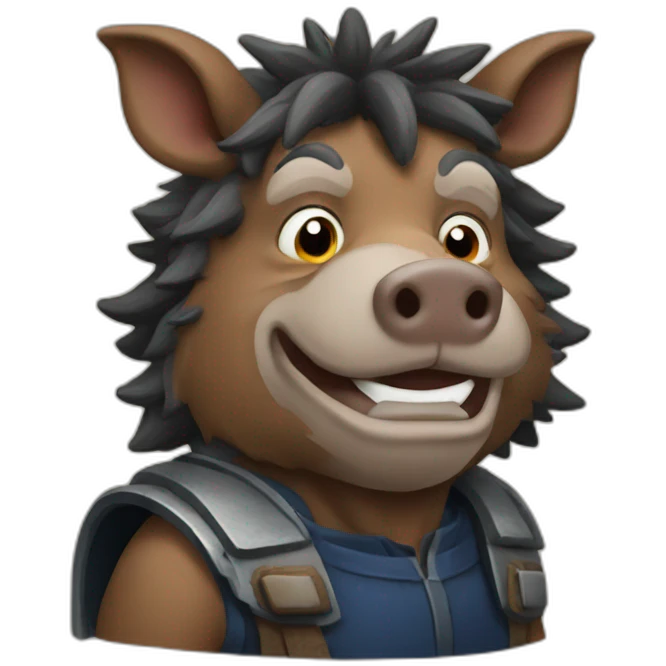 Boar glad emoji
