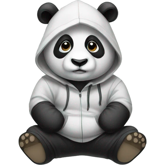 Panda wearing a hoodie  emoji
