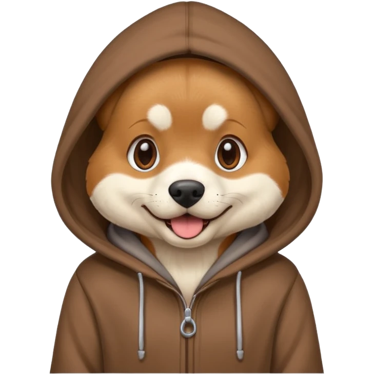 Dog wearing hoodie  emoji