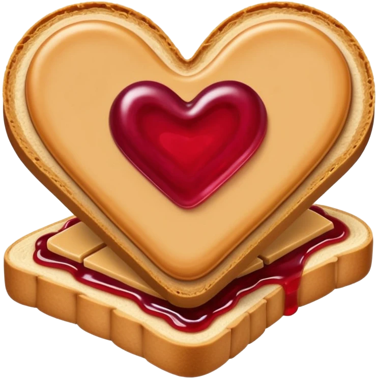 peanut butter and jelly, and between them a heart emoji