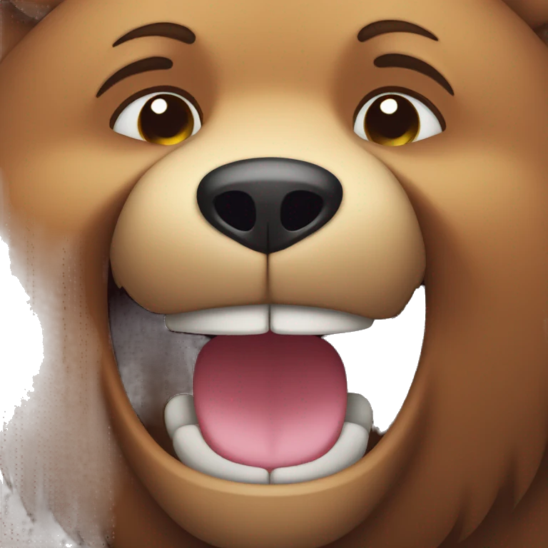 Bear laughing with tears of joy emoji