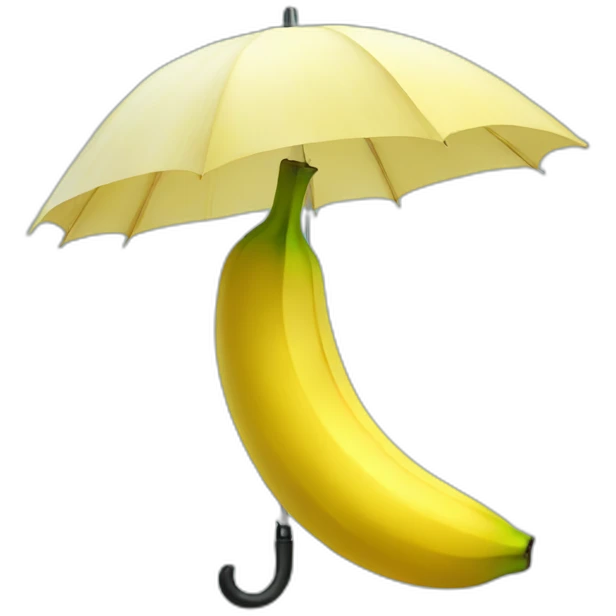 Banana with umbrella emoji