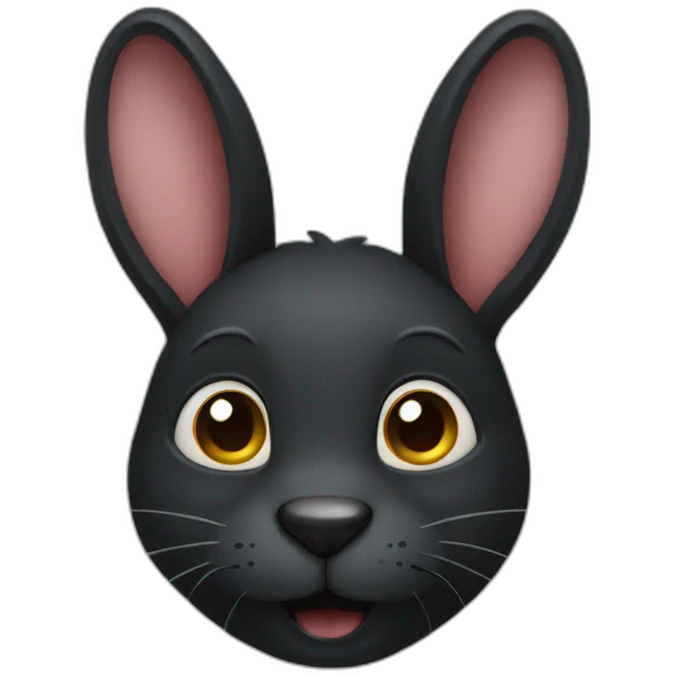 black rabbit emoji