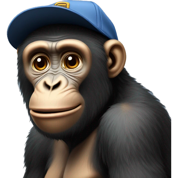 Ape wearing cap that’s backwards emoji