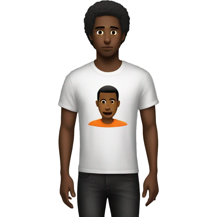 Guy with V lone shirt  emoji