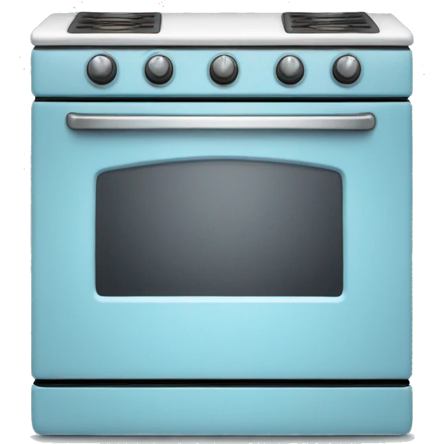 Realistic light blue oven isolated. emoji