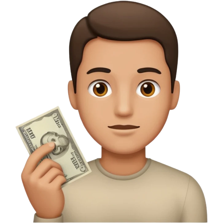 un homme avec une bil emoji