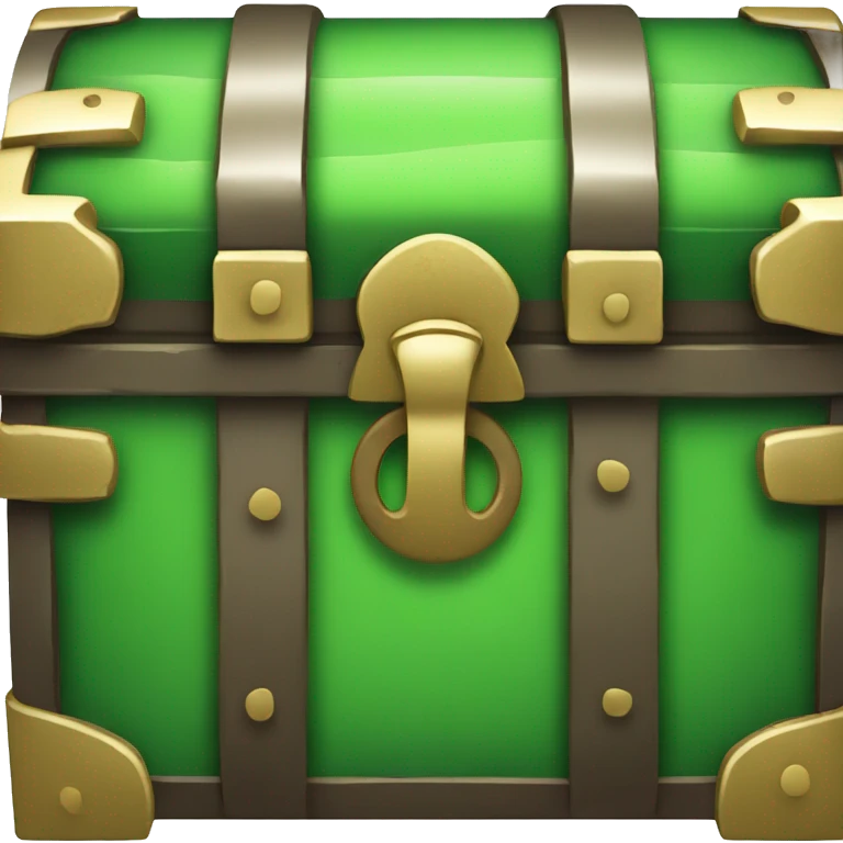 green color treasure chest emoji