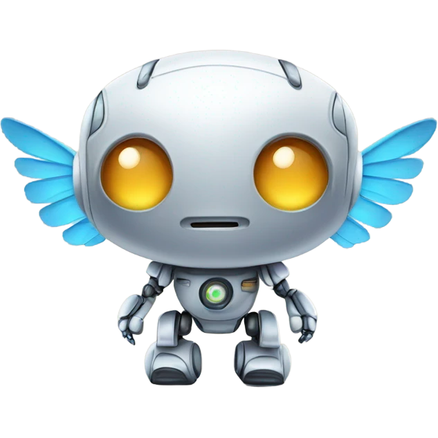 cute robot with wings emoji