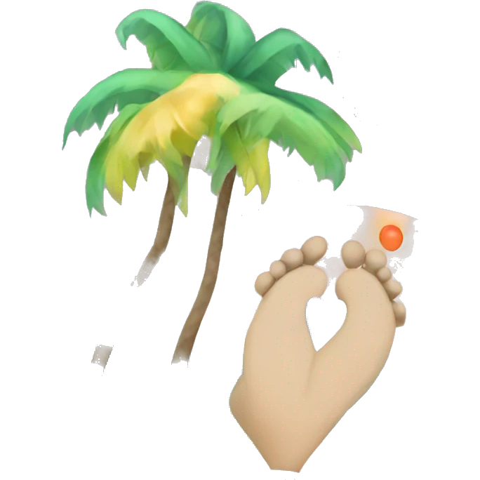 Beach heart emoji