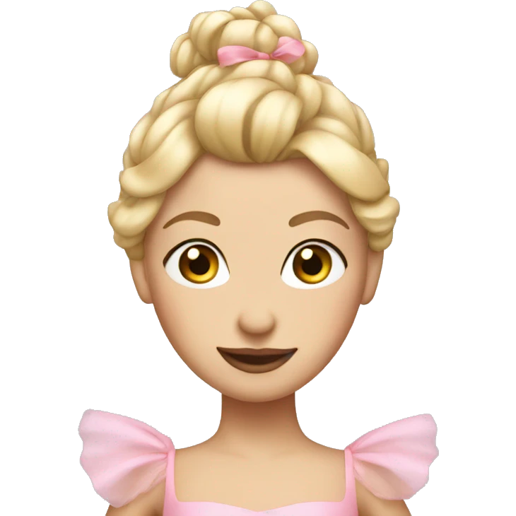 Blonde pink ballerina emoji