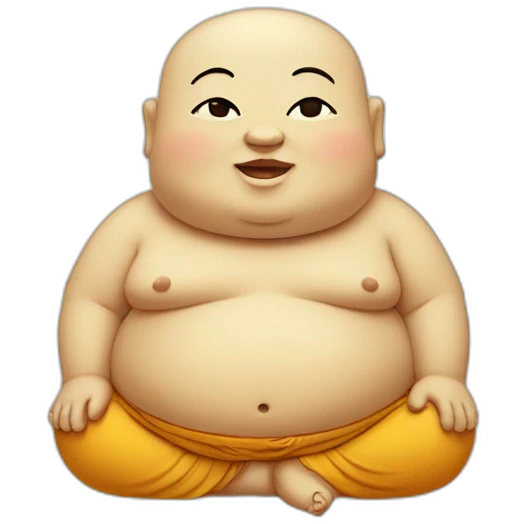 cute chubby buddha emoji