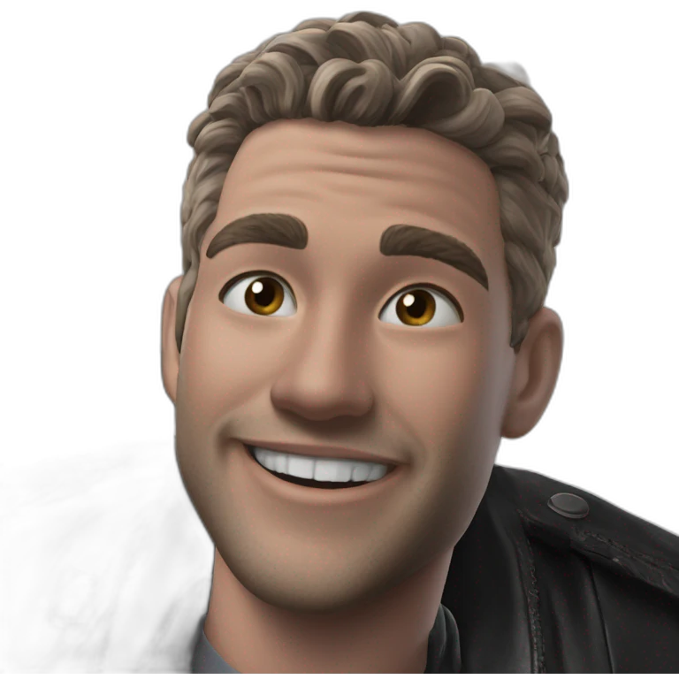 leather jacket smile indoors emoji