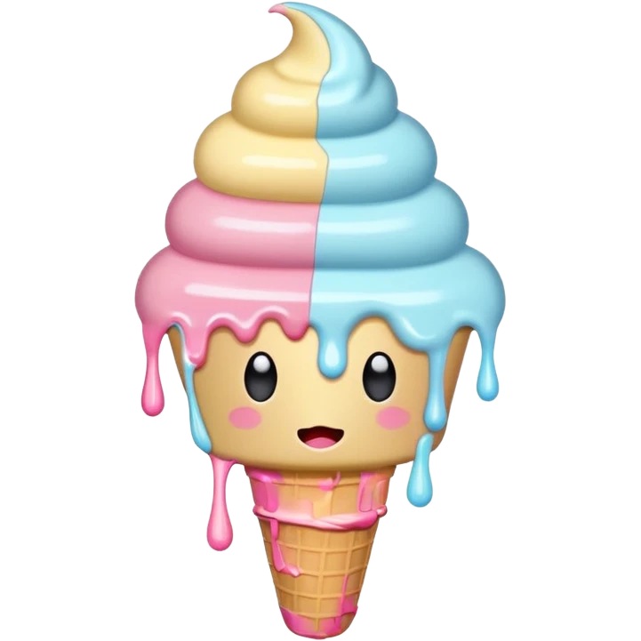 Cute melting  emoji