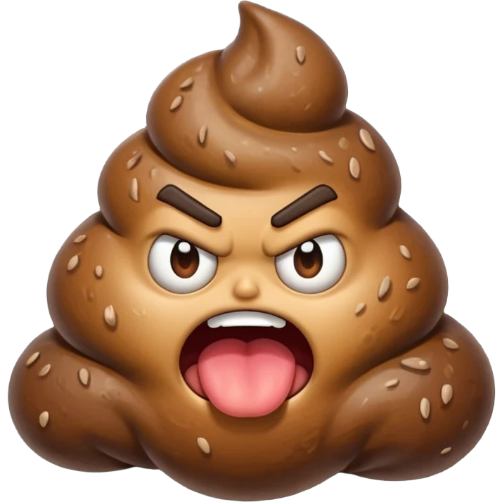 Angry poop emoji