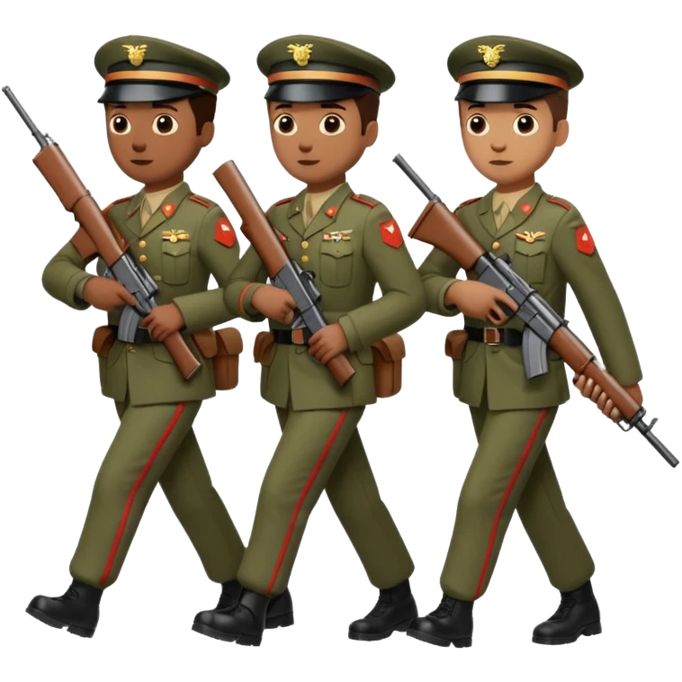 10,000 SOLDIERS MARCHING WITH RANDOM GUNS emoji