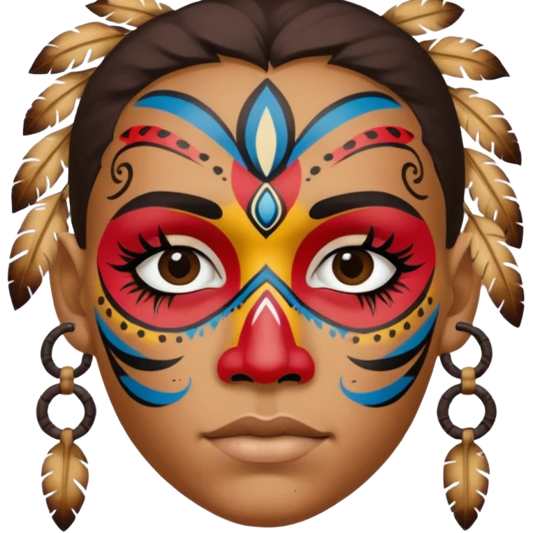 Aboriginal face painting emoji emoji