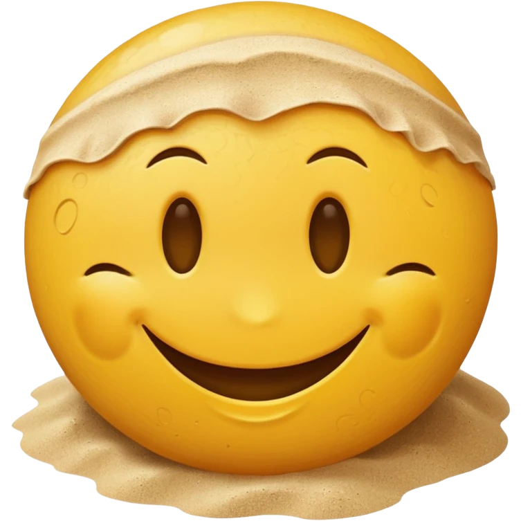 A smiley face getting sendy emoji