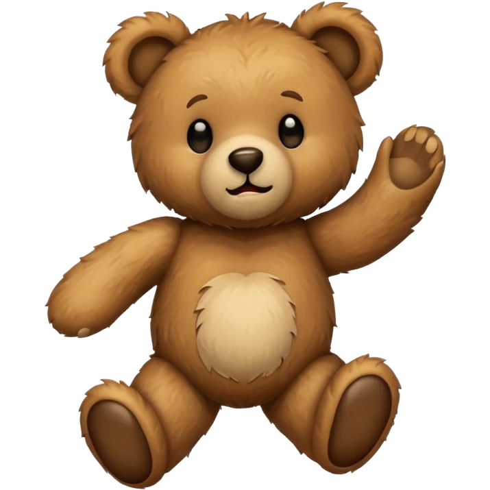 Teddy bear escaping emoji