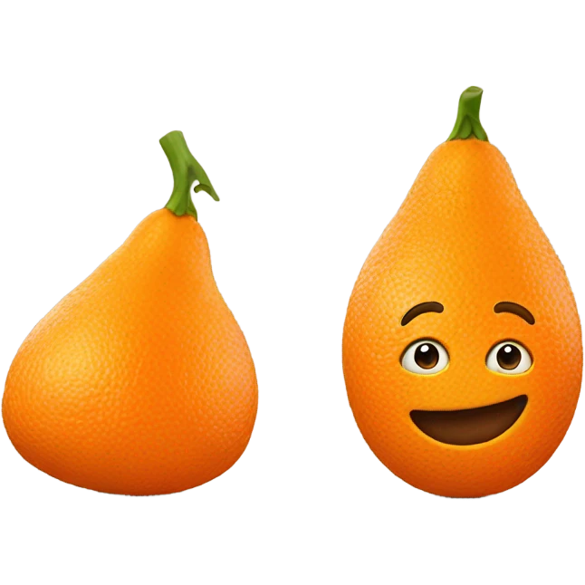 orange guy with a long nose emoji