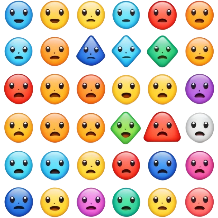 Collecting various emotions emoji