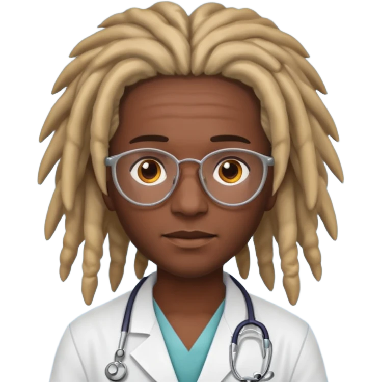 doctor with dreadlock emoji