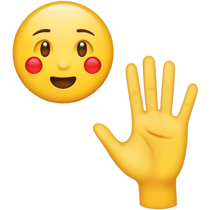 Emoji sticking their hand out like saying stop emoji