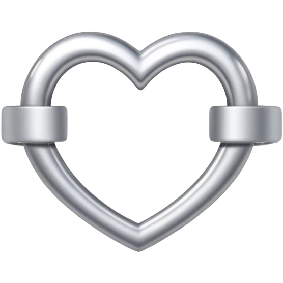 Silver heart ring  emoji