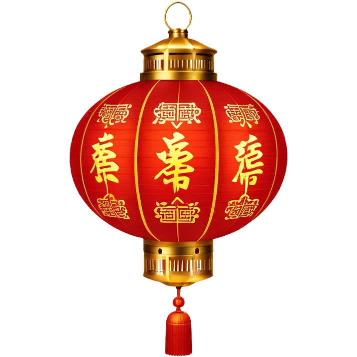 Chinese New Year red lantern – Cinematic Realistic Chinese New Year Red Lantern, depicted as an exquisitely crafted lantern adorned with intricate red and gold patterns, softly glowing against a dark background with subtle calligraphic details, evoking festive warmth and tradition. emoji