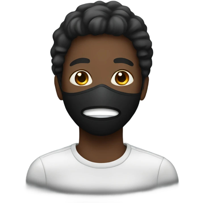 Black person with a mask on emoji