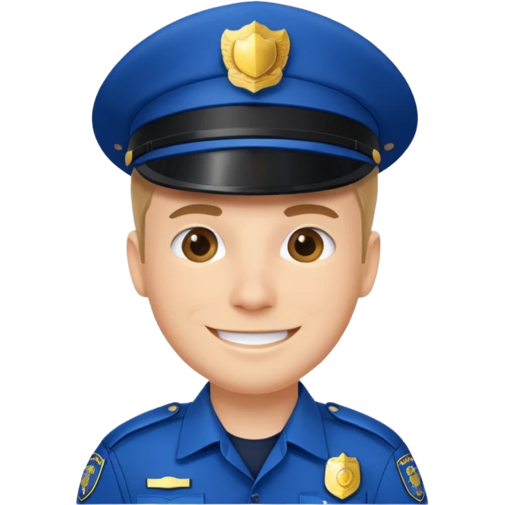 Police man wearing Blue uniform emoji