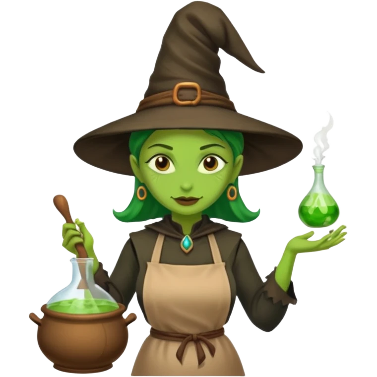 green witch cooking potion emoji